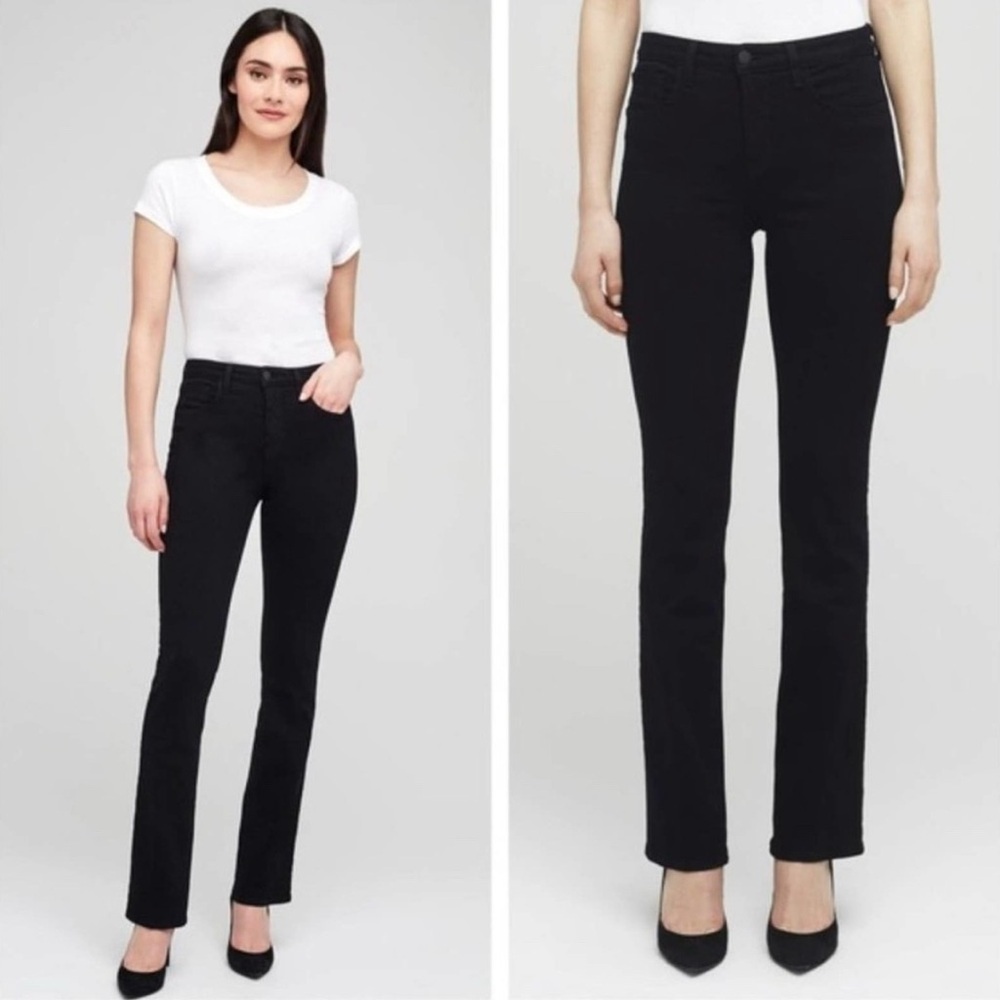 L’Agence Oriana Black High Rise Straight Stretch Jeans Size 27